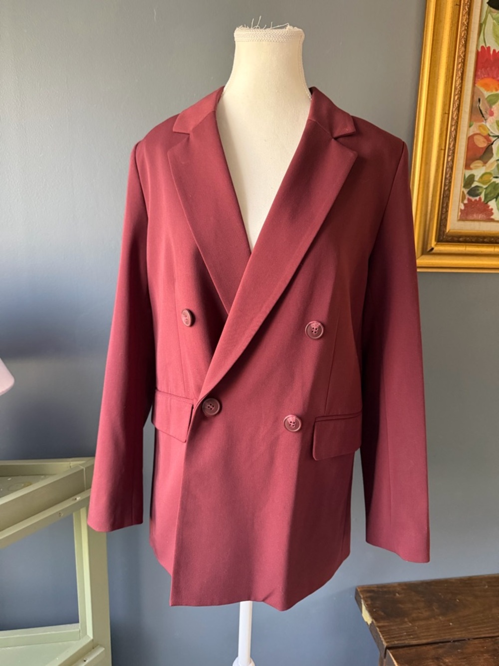H&M Deep Wine-Red Blazer
